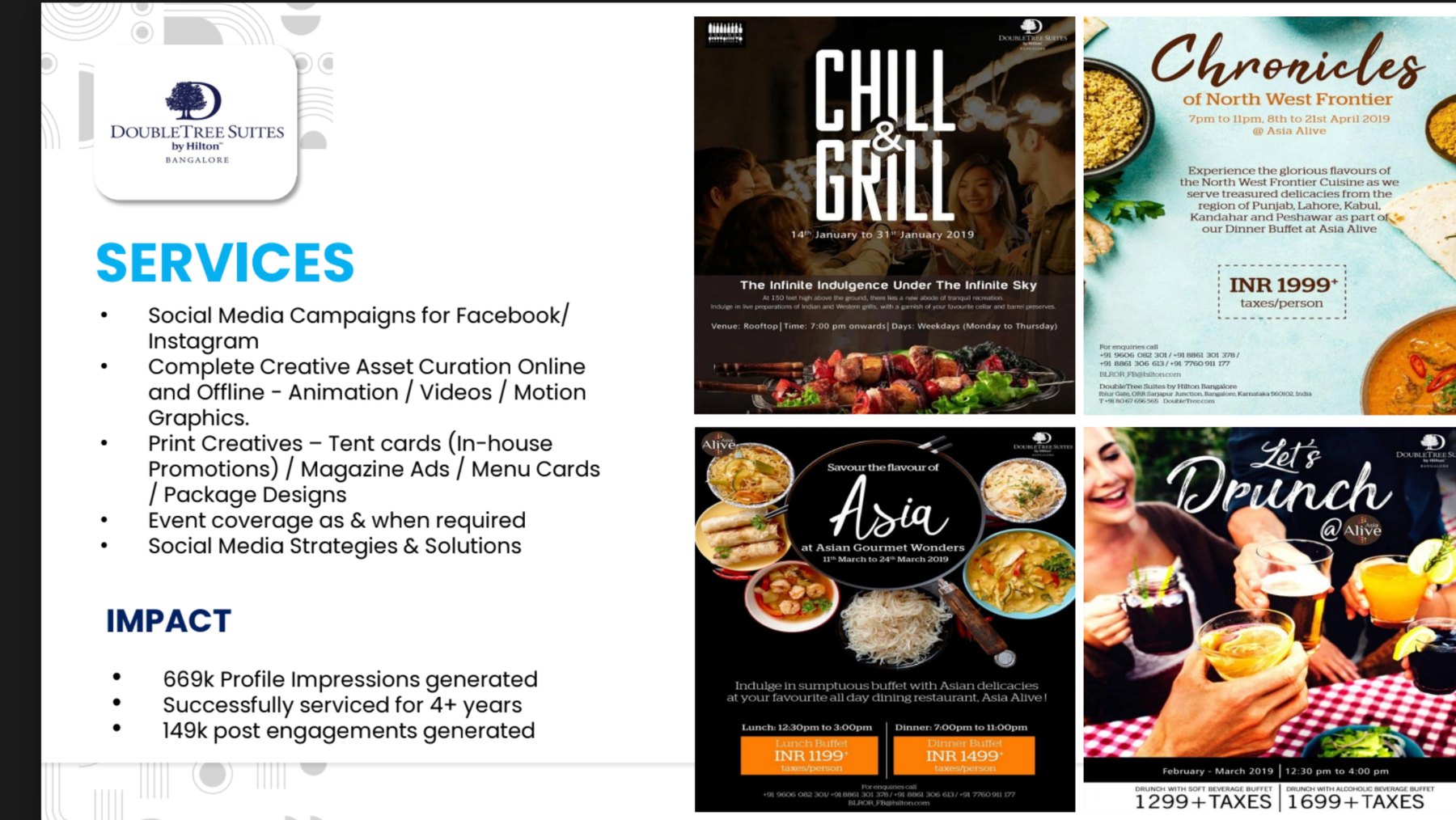 DoubleTree Suites by Hilton social and print campaigns